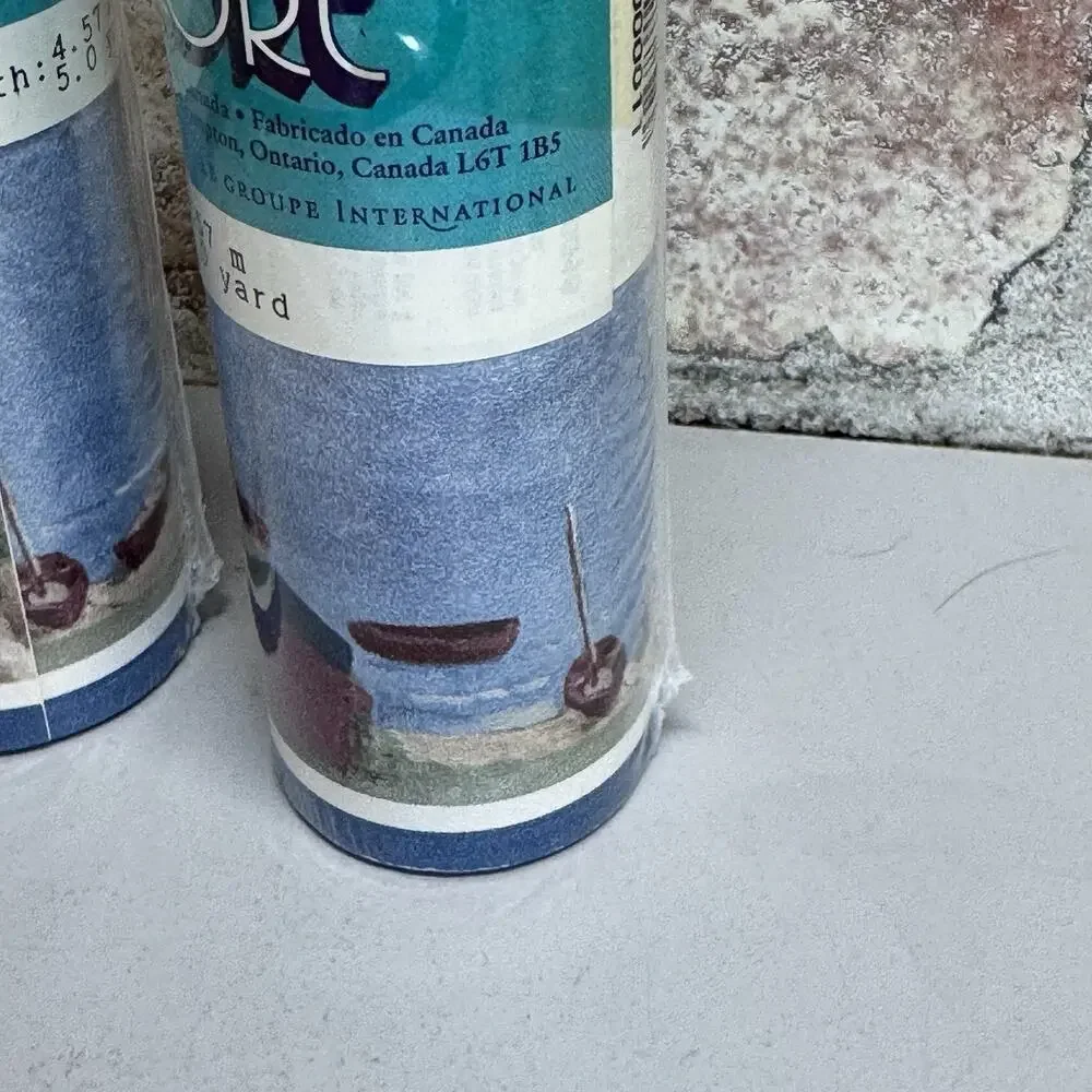 Vintage Ocean Sea Sailing Lighthouse Border Wallpaper Encore‎ Canada 10yards